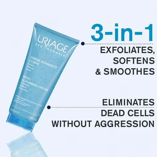 URIAGE Body Scrubbing Cream | Body Scrub & Exfoliator, Softens & Smoothes, Gently Removes Dead Cells, Creamy Texture, 200 mL/ 6.76 Oz