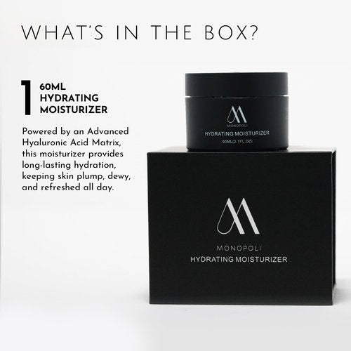 MONOPOLI Skin Hydrating Moisturizer Cream | Continuous Moisture Throughout the Day | Advanced Hyaluronic Acid Matrix | Anyone Needing Extra Hydration | Single 60g