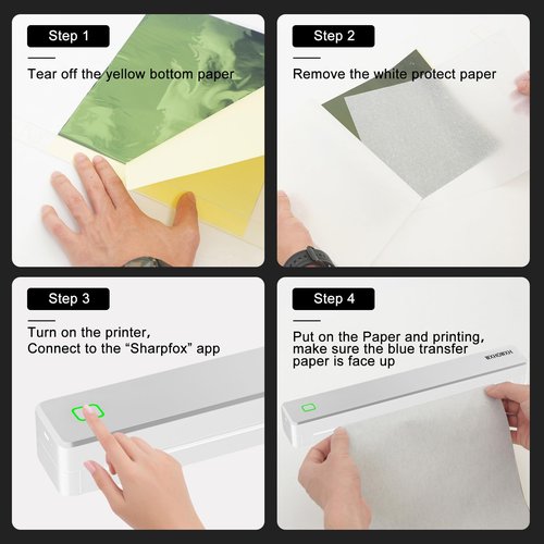 WXHOWXH Tattoo Stencil Printer,Tattoo Machine for Artists&Beginners,Without Transfer Paper,Portable Wireless Bluetooth Printer Compatible with Phone&PC