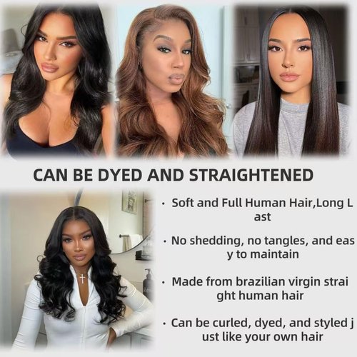 2x6 HD Lace Closure Body Wave Human Hair Transparent 2 by 6 HD Lace Closure 16Inch 100% Brazilian Virgin Unprocessed Middle Part Human Hair Kim K Closure With Baby Hair Natural Color