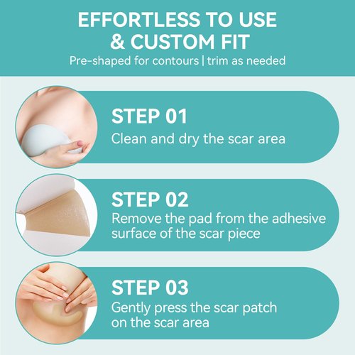Silicone Scar Sheets for Breast – 6 Anchor Shape Patches | Medical Grade Silicone, Hypoallergenic & Reusable for Breast Lift, Reduction, Augmentation or Mastectomy Surgery Scar Removal