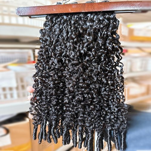 Burmese Curly Clip in Hair Extensions Human Hair 3C4A Lace Clip in Human Hair Extensions 7pcs 120g/set Spirally Curly Classic Clips Ins Real Human Hair Extension Full Head For Black Women 12 Inch