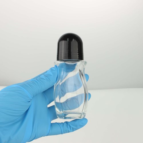 COSIDEA 5 PCS Empty 50ml 1.67oz clear glass deodorant roller ball container Body oil roll on bottles travel containers