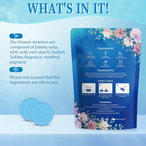 Fizzgarden 36-Pack Shower Steamers Aromatherapy, Shower Bath Bombs with Individually Wrapped, Variety Shower Tablets, Valentines Day Gifts for Her and Him, Birthday Presents for Women(2 Sets)