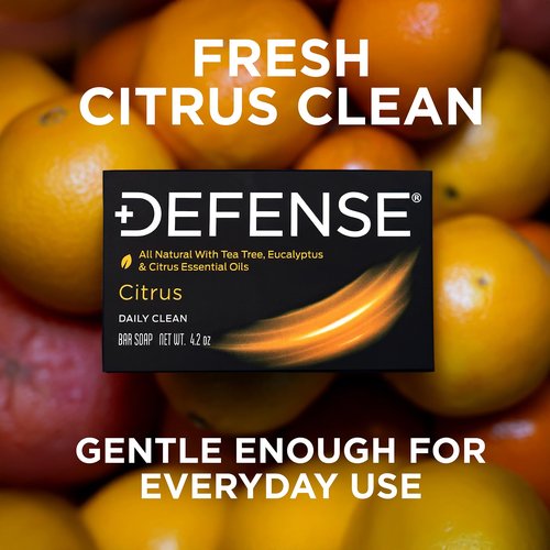 Defense Soap 3pk All Natural Citrus Bar Soap | Made by Wrestlers with Tea Tree Oil & Eucalyptus Oil to Promote Healthy Skin