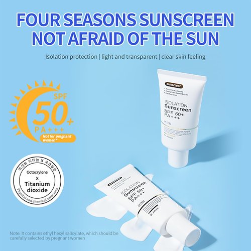 DEleventh Korean Brand SPF 50+ PA+++ Sunscreen Cream 50g / Aqueous and Non-Greasy, Effectively Blocks Daily UV Damage and Protects Facial Skin, Neck & Arms