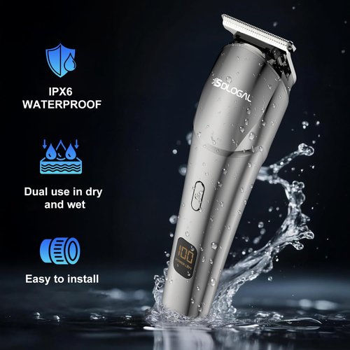 Electric Beard Trimmer for Men: 12-in-1 Professional Barber Hair Clippers - Cordless Grooming Kit - Turbo Speed & Precision Blades