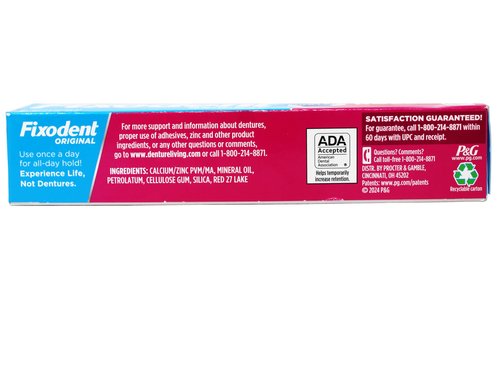 Fixodent Cream Size 2.4z Fixodent Denture Adhesive Cream Original 2.4 Ounce (Pack of 6)