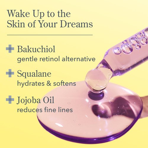 Beekman 1802 Dream Booster Bakuchiol Face Serum - Retinol Alternative for Sensitive Skin - Fine Lines & Pore Minimizer - Vegan - Fragrance Free -0.5 fl oz