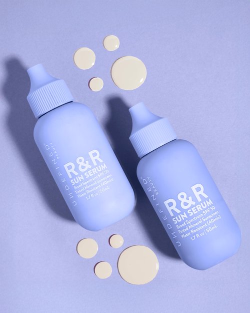 Undefined Beauty NEW UNTINTED R&R Sun Serum SPF 50 PA++++ Mineral Sunscreen with Niacinamide, Water Resistant Broad Spectrum Protection & Blue Light Defense (Untinted)