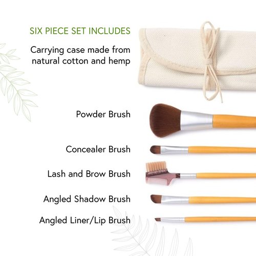 Honeybee Gardens Eco Friendly Professional Cosmetic Brush Set