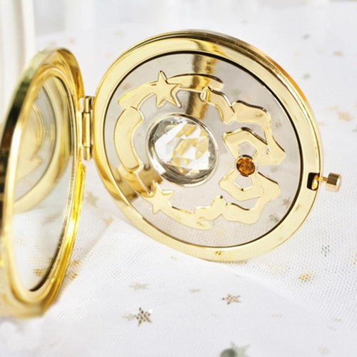 YFSAN Travel Compact Mirror, Anime Makeup Star Foldable Mirrors, Cosplay Prop, Portable Pocket Cosmetic Makeup Folded Mirror for Women Girls Friends (7cm)