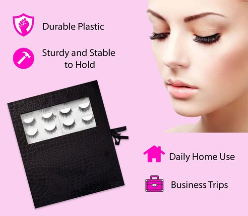 Coiffure Extensions 16 Pair Portable Magnetic Eyelash Storage Book | Eyelash Organizer Holder Case | Eyelash Travel Holder | Eyelashes Organizer Holding Case | False Eyelashes Storage