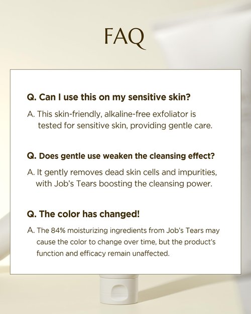 CHICHO Korean Pore Purifying Mild Cleanser with Job's Tears Seed Powder 10,000ppm, PHA, 5 Ceramides 84% - Deep Cleansing & Exfoliating Hydrating Face Wash for Sensitive Skin, 4.05 fl.oz.