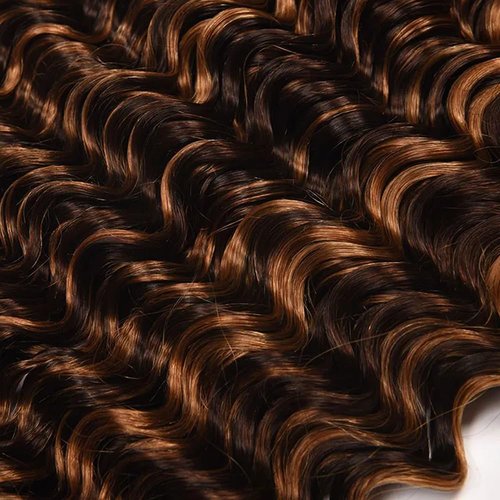 Highlight Brown Bundles Human Hair P430 Ombre Bundles Chocolate Deep Wave Bundle 10 12 14 Inch Unprocessed Brazilian Remy Hair P430 Brown Deep Wave Human Hair 100G/Pc