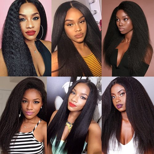 Yaki Straight Bundles Human Hair 28 Inch Kinky Straight Bundles #1B Natural Black Unprocessed Brazilian Virgin Weave Hair 1 Bundle 50 Gram Per Bundle