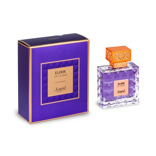 Sapil Elixir of Dubai Unisex Eau de Parfum – Long-Lasting Dubai Perfume with Amber, Vanilla, Musk, Cardamom, Bergamot & Lavender – Arabic Luxury Fragrance for Men & Women – 3.38 oz