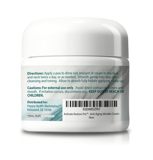 Ageless Skin Activate Restore Pro - Our Best Anti Aging Cream - Improved Formula 2 Month Supply - Help Reactivate Skin Health - Ageless Skincare Re-Activate Anti-Aging Wrinkle Cream