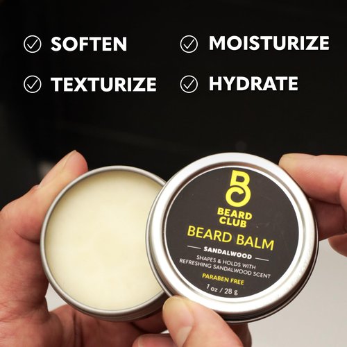 The Beard Club Enhanced Beard Growth Kit - Derma Roller, Beard Growth Oil (2PK), Sandalwood Beard Balm, Comb - Gift Set