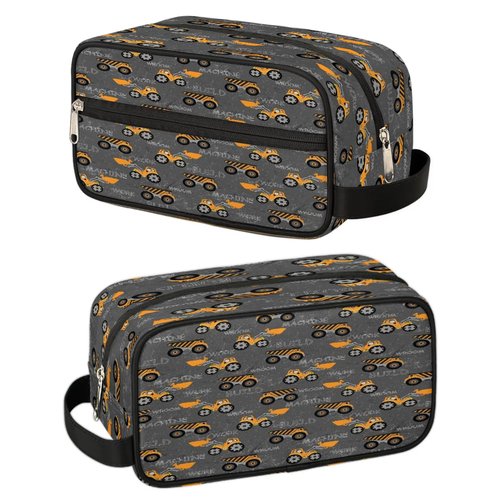 Truck Tractor Cars Hanging Toiletry Bag,Travel Hygiene Kits for Boys Mens,Waterproof Makeup Carry-on Bags,Cosmetic Bag,TSA Approved Shave Dopp Kit for Toiletries Shower Bathroom Accessories Gifts