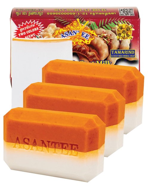 ASANTEE TAMARIND & GOAT MILK HERBAL SOAP 125 G. (Pack of 3)