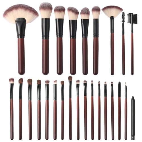 Yasingsi Makeup Brushes Set 26-Piece Makeup Brushes Premium Synthetic Foundation Powder Concealer Blush Eyeshadow Contour Professional Makeup Brush Set with 2 Brush Bags