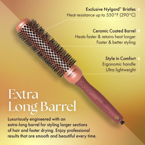 Olivia Garden HeatPro Speed XL Non-Electrical Fast-Drying Round Thermal Brush – 1 1/4" Barrel