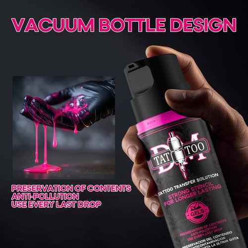 Tattoo Transfer Gel, Premium Professional Tattoo Stencil Liquid Large Capacity Not Esay to Erase Accessories (250ml Black)
