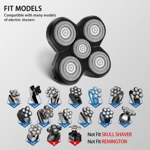 UPTARD Head Shaver Replacement Heads Shaver Replacement Blades Refills Compatible with Freebird Shaver (4)