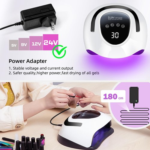 LadyMisty 268W LED UV Light Dryer for Nails Gel Polish with 57 Lamp Beads 4 Timer Setting & LCD Touch Display Screen, Auto Sensor, Professional Nail Lamp