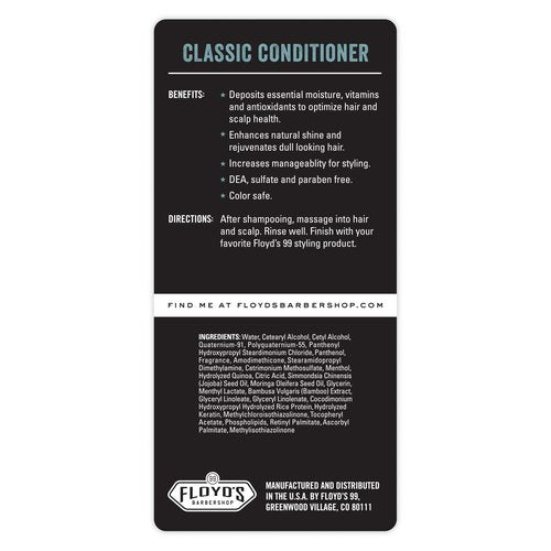 Floyd's 99 Classic Conditioner - Moisturizing - Soothing - Cooling - 33 oz.
