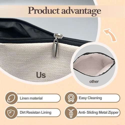 Likjad Oyster Shell Beach Makeup Bag, Coastal Beachy Cosmetic Bags for Women, Sea Oyster Ocean Makeup Pouch, Ocean Themed Gifts, Blue Pastel Beach Zipper Pouch