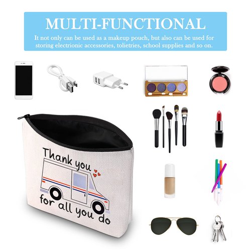 GJTIM Mail Carrier Gift Bag - Thank You For All You Do - Makeup Bag Appreciation Gift for Postal Worker
