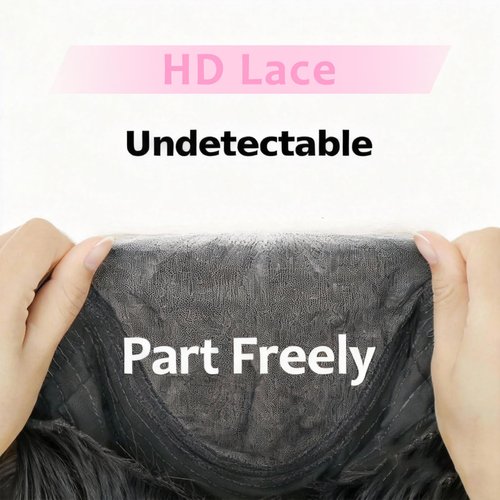 Kmzbasg Black Lace Front Wig for Women Pre-Plucked Pre Cut Glueless Long Straight Layered Synthetic Ready to Wear Wig 4x6 HD Lace for Girls Party Cosplay and Daily Use 26 Inch