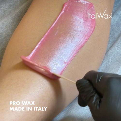 Italwax Top Line Pink Pearl - 750g / 1.65lb - Hard wax beads for hair removal - Unscented - Synthetic formulation ideal for sensitive skins - Recommended for Bikini area and Armpits
