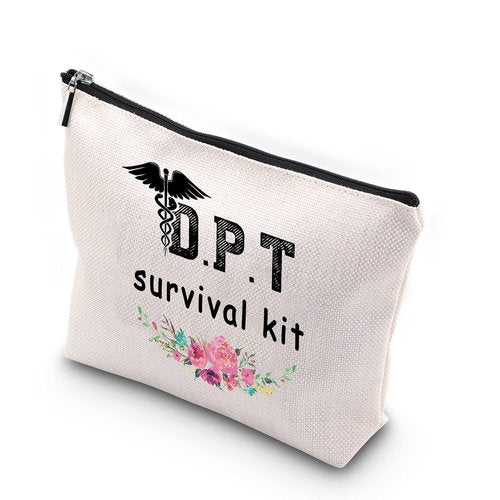 WCGXKO DPT Survival Kit Doctor of Physical Therapy Gifts Zipper Pouch Makeup Bag DPT Graduate Gift (DPT Survival)