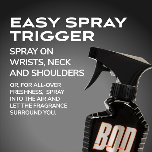 BOD man Fragrance Body Spray Black 8 fl oz (Pack of 2) & Really Ripped Abs 8 Fl Oz (Pack of 1)