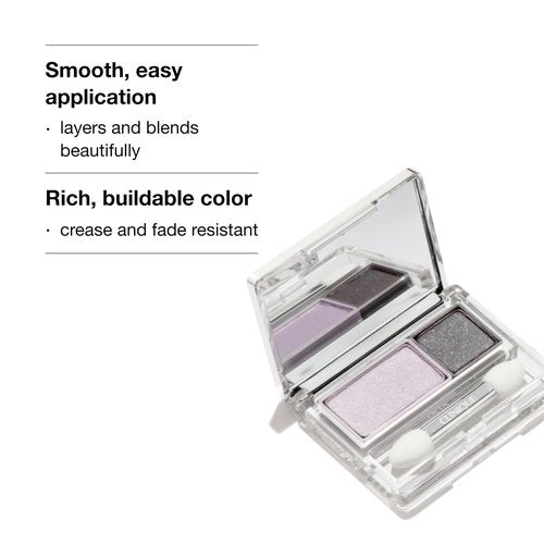 Clinique All About Shadow Duo Eye Shadow Makeup | Safe For Sensitive Eyes | Buildable + Long-Wearing Color | Smooth, Easy Application, Ivory Bisque/Bronze Satin, 0.05 Ounce