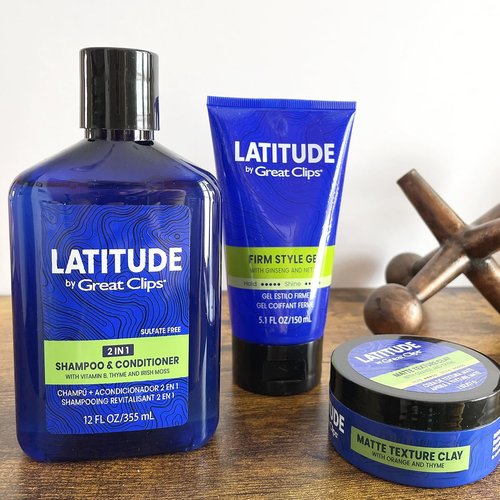 GREAT CLIPS LATITUDE 2-in-1 Shampoo + Conditioner | Daily Shampoo and Conditioner Set for Men | Promotes Full + Healthy Hair | 32oz