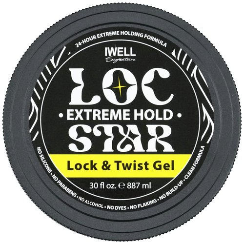 IWELL Signature Loc Star Braid & Loc Gel, 30 fl oz | Extreme Hold for Braids, Locs, Twists, Cornrows & Edges | Smooths & Tames Frizz | No Heavy Residue | Long-Lasting | With Aloe Vera & Castor Oil