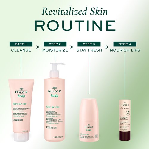 Nuxe Rêve de Thé Revitalising Moisturising Body Lotion 24h Hydration. Moisturizes, Softens & Revitalizes with Green Tea Extract, 13.5 fl oz