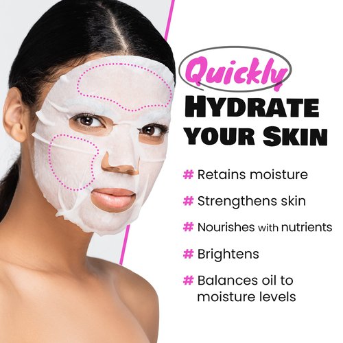 DEWYTREE Pick and Quick Moisture Full Mask 30 Sheets | Korean Collagen Face Mask Skincare Sheets | Hydrating Face Masks w/Ceramide | Intensely Moisturizing Face Masks Beauty Sheet Set