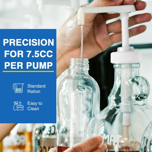 8Pcs Gallon Jug Pump Dispenser, 38-400 Leak Proof Pump for Gallon Jug - Lotion Shampoo Pump Cap Included, Fits 1 Gallon Bottle 64oz 128oz Shampoo Laundry Detergent Containers