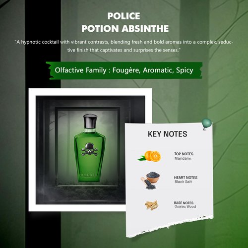 Police Potion Absinthe for Men - 3.4 oz EDP Spray
