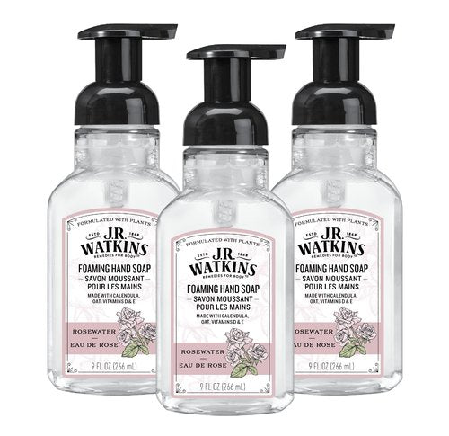 J.R. Watkins Foaming Hand Soap with Pump Dispenser, Moisturizing Foam Hand Wash, All Natural & Foaming Hand Soap with Pump Dispenser, Moisturizing Foam Hand Wash, All Natural