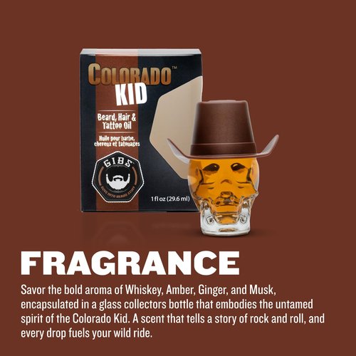 GIBS Grooming Colorado Kid Hair, Beard & Tattoo Oil, 1 Fl Oz