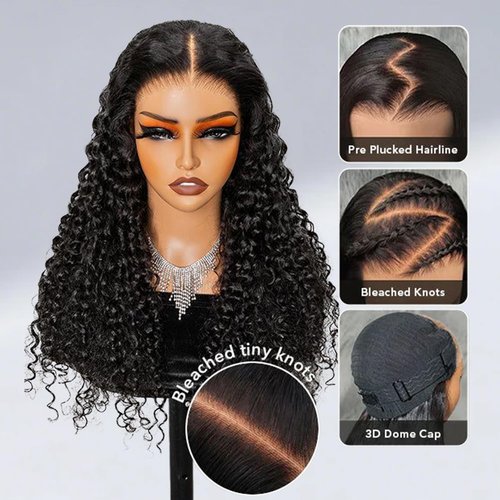 16 Inch 13x4 Deep Wave Lace Front Wig for Women Human Hair Pre Plucked Pre Cut Lace Front Wig Human Hair