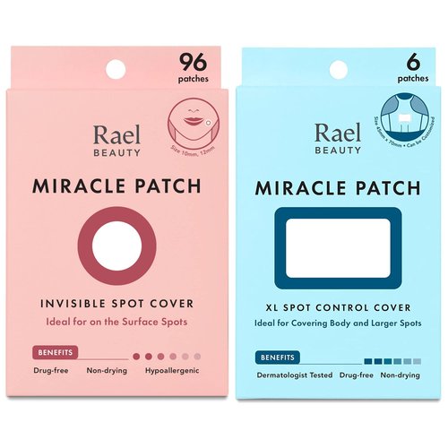 Rael Miracle Bundle - Invisible Spot Cover (96 Count), XL Spot Control Over (6 Count)