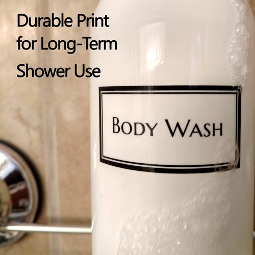 Artanis Home Silkscreened Empty Shower Bottle Set for Shampoo, Conditioner, and Body Wash, Cosmo/Bullet 16 oz 3-Pack, White (White Pumps)
