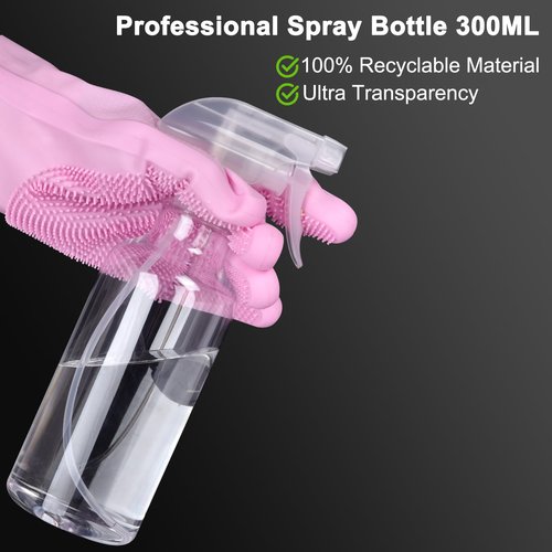 CZXNBI Plastic Spray Bottles - 10.5OZ/300ML Empty Spray Bottles for Cleaning Solutions,Pet, Essential Oils, Hair, Cooking - Mist/Stream Water Bottle